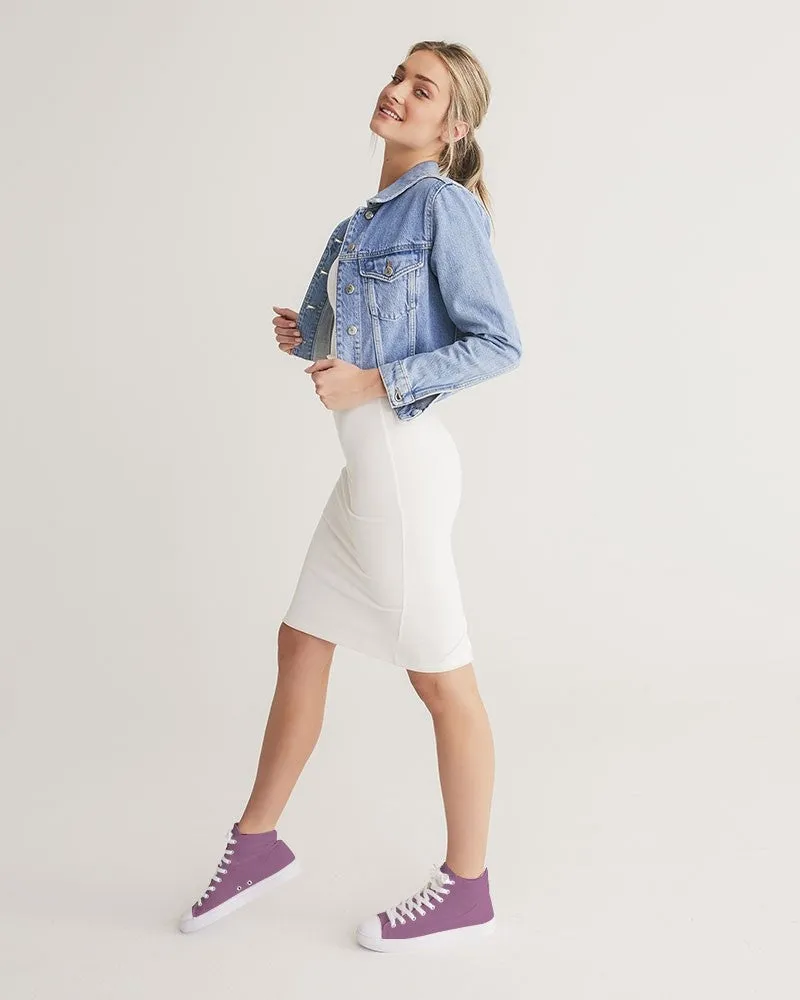 Shaded Pastel Purple High-Top Canvas Sneakers | Women's | C15M60Y0K30