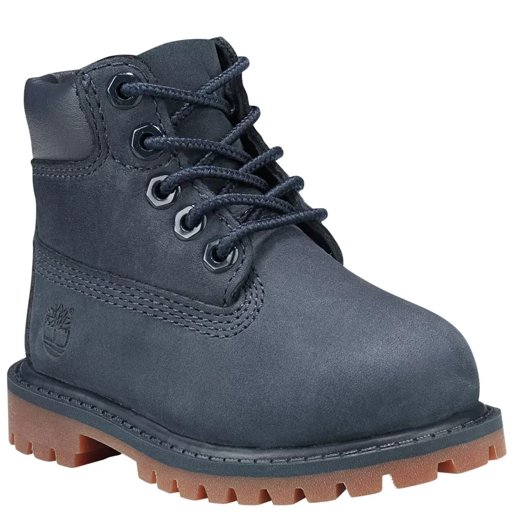 Toddler-Timberland Premium 6-Inch Waterproof Boots - Blue Nubuck